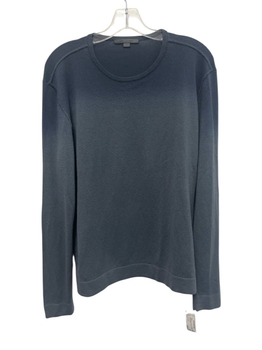 John Varvatos Size L Gray Wool Blend Gradient Crew Neck Men's Sweater Gray / L