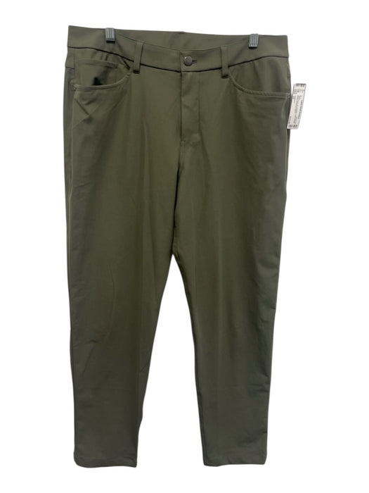 Lululemon Size 33 Olive Green Synthetic Solid Athletic Khakis Men's Pants Olive Green / 33