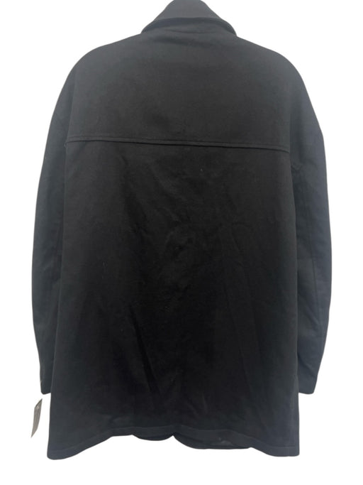 Zegna Size Est M Black Wool Blend Solid Chore Jacket Men's Jacket Black / Est M