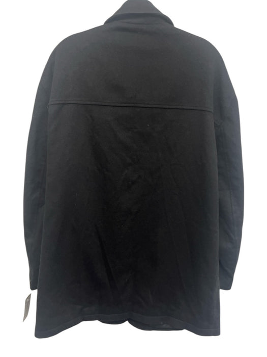 Zegna Size Est M Black Wool Blend Solid Chore Jacket Men's Jacket Black / Est M