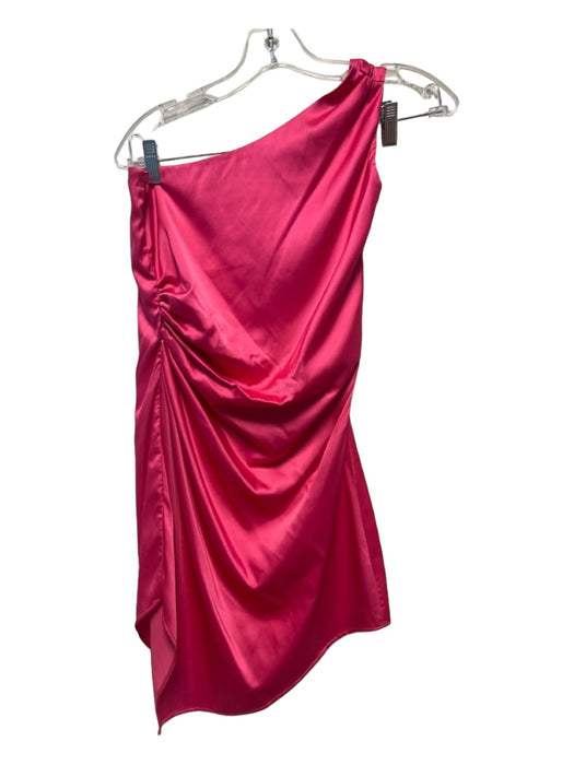 Baobab Size S Hot pink Polyester One Shoulder Gathered Side Dress Hot pink / S