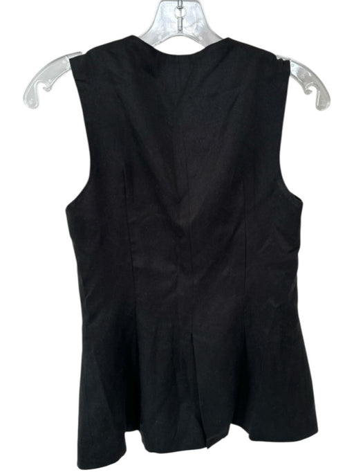 Reformation Size XS Black Tencel Sleeveless Button Down Vest Top Black / XS