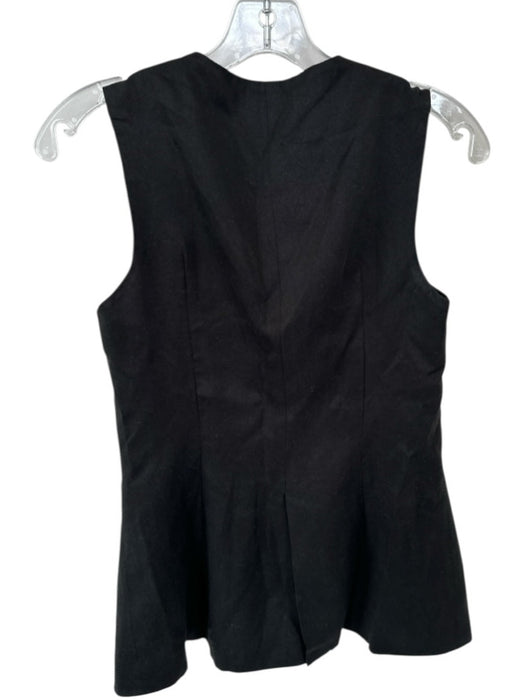 Reformation Size XS Black Tencel Sleeveless Button Down Vest Top Black / XS