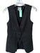 Reformation Size XS Black Tencel Sleeveless Button Down Vest Top Black / XS