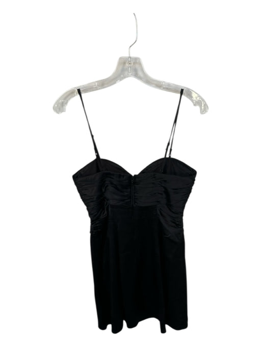 Cinq a Sept Size 2 Black Silk Spaghetti Strap Bra Top Keyhole Dress Black / 2