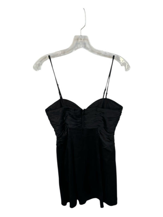 Cinq a Sept Size 2 Black Silk Spaghetti Strap Bra Top Keyhole Dress Black / 2