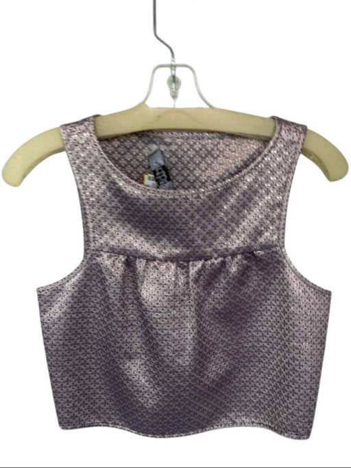 Tibi Size Est XS Purple & Gold Sleeveless Textured Metallic Cropped Top Purple & Gold / Est XS