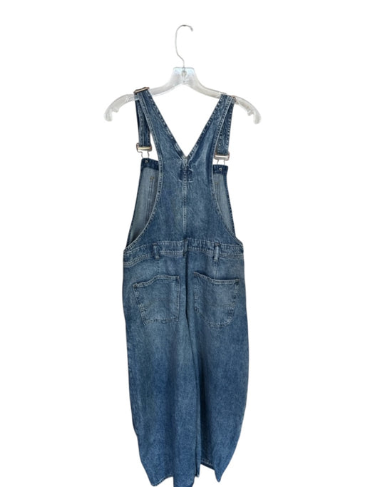 Gap Size S Med Dark Wash Cotton Blend Barrel Leg Denim Overalls Med Dark Wash / S
