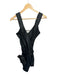 Alexis Size XS Black Vegan Leather Sleeveless Wrap Romper Black / XS