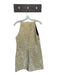 Zara Size S Gold Polyester Sleeveless Metallic Back Zip Dress Gold / S