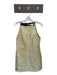 Zara Size S Gold Polyester Sleeveless Metallic Back Zip Dress Gold / S