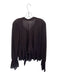 Zara Size M Brown Polyester Long Bell Sleeve Semi Sheer Neck Tie Peplum Top Brown / M