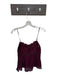 Farm Rio Size S Maroon Viscose Blend Spaghetti Strap Lace Detail Top Maroon / S