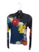 AFRM Size S Navy & Multi Polyester Blend Mock Neck Flowers Long Sleeve Top Navy & Multi / S