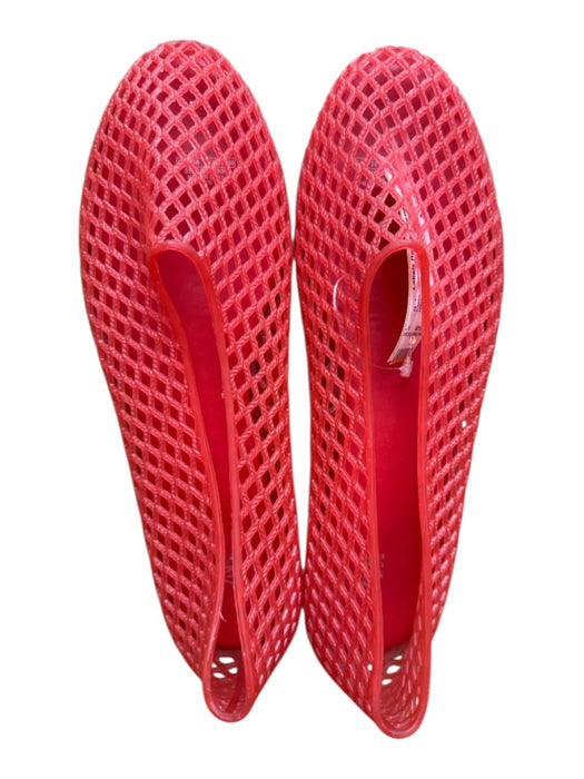 Zara Shoe Size 38 Red Jelly Hole Round Toe Flats Red / 38