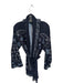 Gap Size XS/S Navy & Light Blue Cotton Blend Paisley Fringe Detail Jacket Navy & Light Blue / XS/S