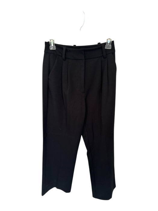 Favorite Daughter Size 2 Black Polyester Blend Pleated Pockets Belt Loops Pants Black / 2