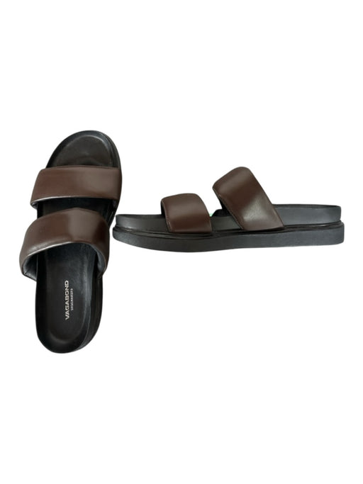 Vagabond Shoe Size 39 Brown & Black Leather Platform Mule Sandals Brown & Black / 39