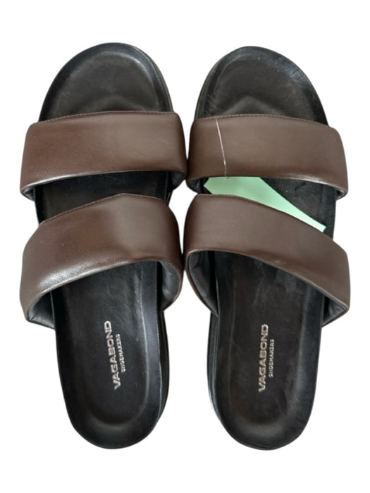 Vagabond Shoe Size 39 Brown & Black Leather Platform Mule Sandals Brown & Black / 39