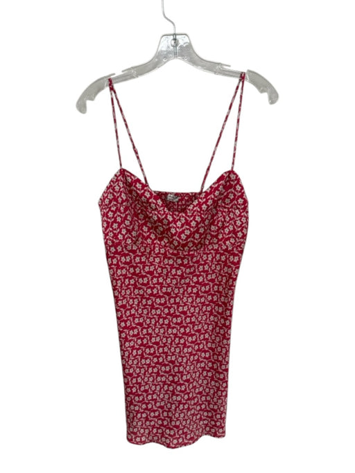 Intimately Size L red & cream Polyester Spaghetti Strap Flowers Dress red & cream / L