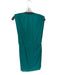 Vix Paula Hermanny Size M Teal Mesh Sleeveless Frog Front knot Deep V Dress Teal / M