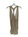 Luli fama Size M Tan & Gold Polyamid Sleeveless Metallic Drawstring Sides Dress Tan & Gold / M