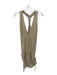 Luli fama Size M Tan & Gold Polyamid Sleeveless Metallic Drawstring Sides Dress Tan & Gold / M