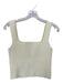 Reformation Size M Cream Organic Cotton Sleeveless Ribbed Cropped Top Cream / M