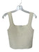 Reformation Size M Cream Organic Cotton Sleeveless Ribbed Cropped Top Cream / M