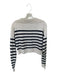 Reformation Size M Cream & Navy Cashmere Long Sleeve Striped Collar Sweater Cream & Navy / M
