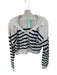 Reformation Size M Cream & Navy Cashmere Long Sleeve Striped Collar Sweater Cream & Navy / M