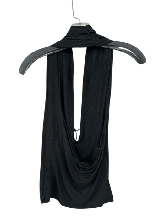 Paloma - Wool Size M Charcoal Micromodal Halter Neck Open Back Top Charcoal / M
