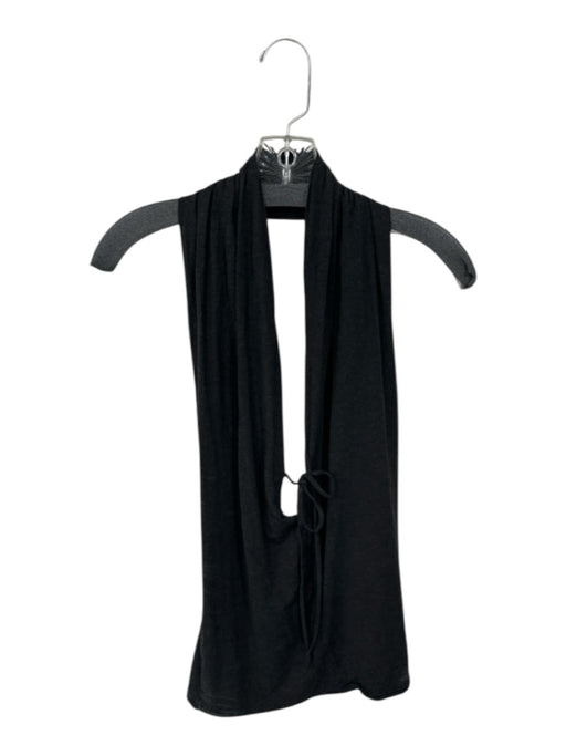Paloma - Wool Size M Charcoal Micromodal Halter Neck Open Back Top Charcoal / M
