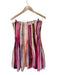 AMUR Size 6 purple & orange Lycocell & Cotton Strapless Acordian Pleated Dress purple & orange / 6