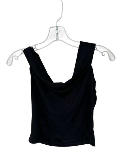 Reformation Size M Black & Cream Lycocell Off Shoulder Flower Application Top Black & Cream / M