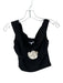 Reformation Size M Black & Cream Lycocell Off Shoulder Flower Application Top Black & Cream / M