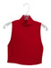 Alice & Olivia Size M Red Viscose Blend Mock Neck Sleeveless Cropped Top Red / M