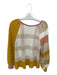 Loveshackfancy Size M Mustard & Pink Cotton Long Balloon Sleeve Knit Sweater Mustard & Pink / M