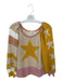 Loveshackfancy Size M Mustard & Pink Cotton Long Balloon Sleeve Knit Sweater Mustard & Pink / M