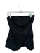 Reformation Size 6 Black Tencel Strapless Side Zip Buttons Top Black / 6