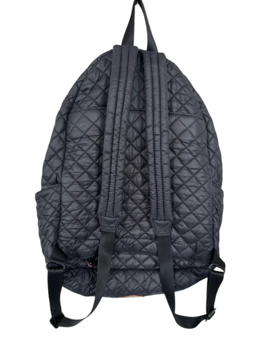 MZ Wallace Black Nylon quilt embossed Zip Around Backpack Bag Black / L