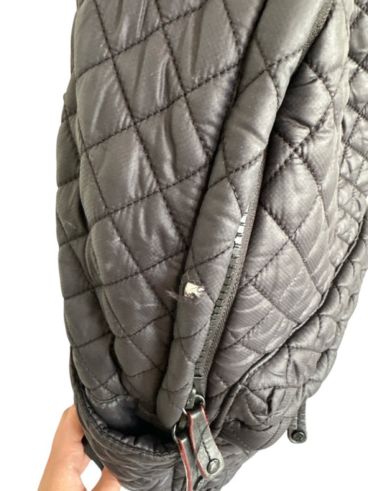 MZ Wallace Black Nylon quilt embossed Zip Around Backpack Bag Black / L
