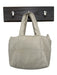 Free People Cream Vegan Leather Top Handles Zip Close Bag Cream / S