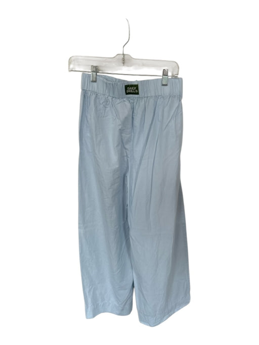 Daily Drills Size Est M Baby Blue Cotton Waist Band Front Pockets Wide Leg Pants Baby Blue / Est M