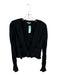 Reformation Size 8 Black Organic Cotton Long Sleeve Lace Detail Side Zip Top Black / 8