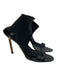 Manolo Blahnik Shoe Size 40 Black Leather Mesh Open Toe Sock Stiletto Pumps Black / 40