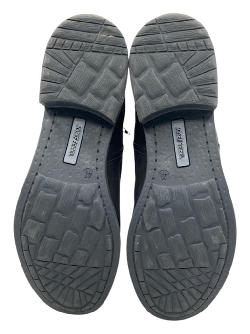 Josef Seibel Shoe Size 41 Black Leather Faux Fur Lining lace up Combat Boots Black / 41