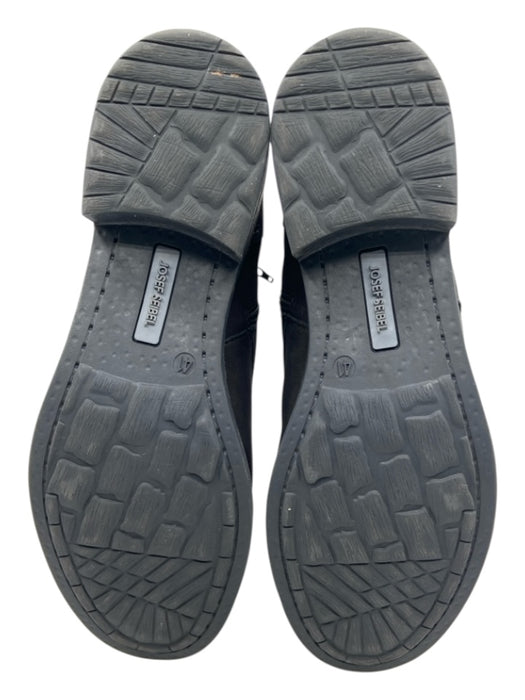 Josef Seibel Shoe Size 41 Black Leather Faux Fur Lining lace up Combat Boots Black / 41