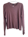 ATM Size L Brown Cotton Crew Neck Long Sleeve Heathered Top Brown / L