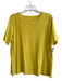 Eileen Fisher Size M Yellow Cotton T Shirt Round Neck Short Sleeve Top Yellow / M